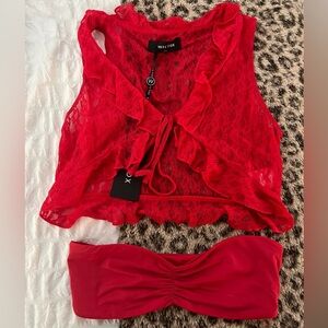 White Fox NWT two piece top